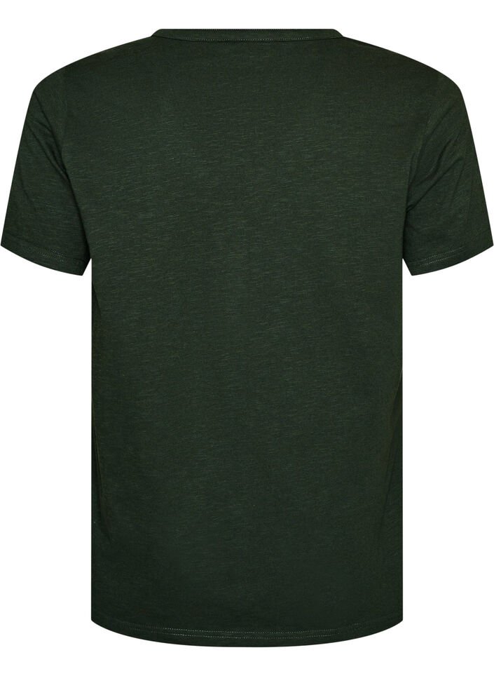 T-shirt dot&eacute; de boutons, Vert fonc&eacute;, Packshot image number 1