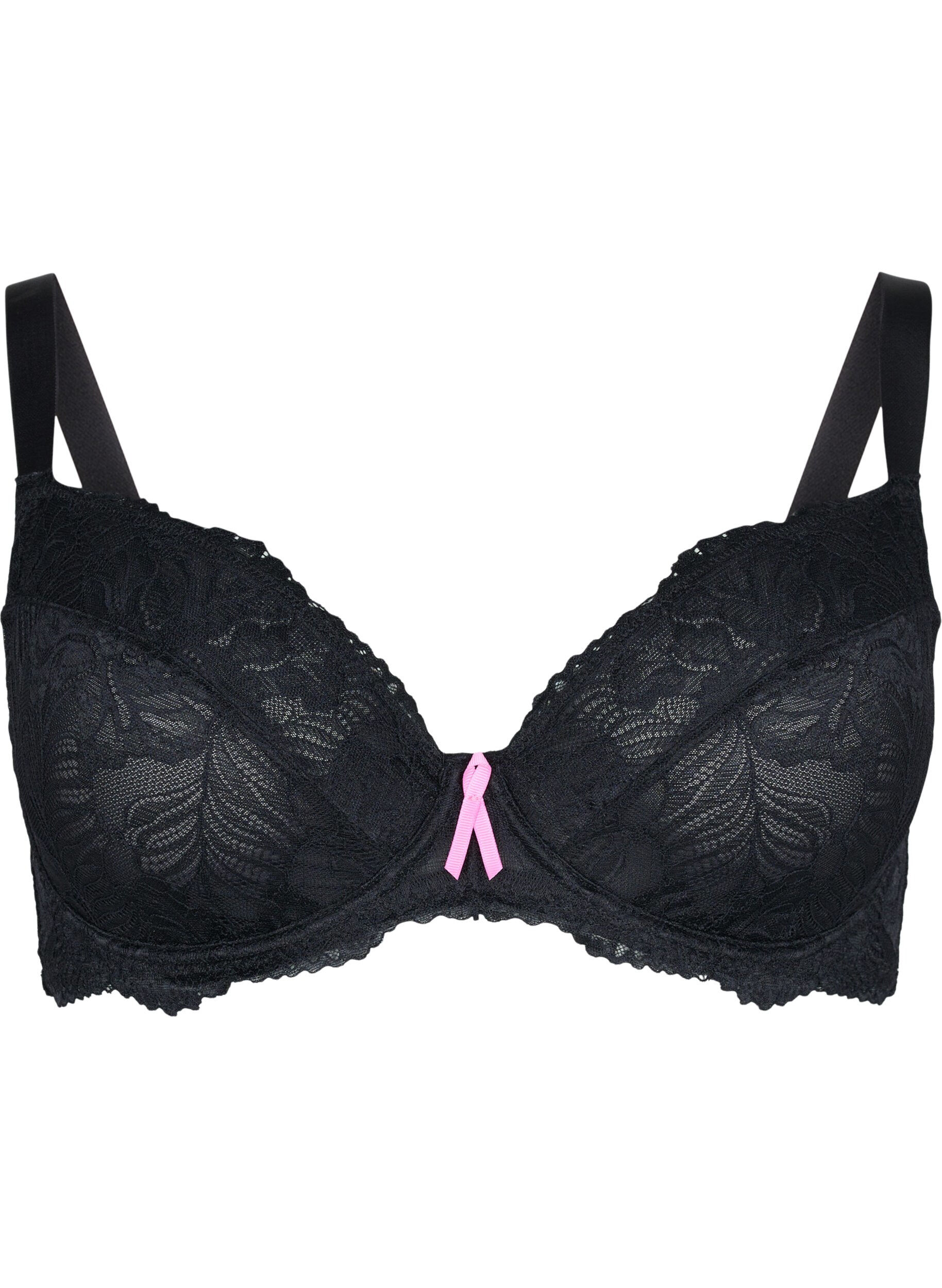 Zizzi Support the breasts &ndash; BH mit Spitze und B&uuml;geln, Black, Packshot image number 0