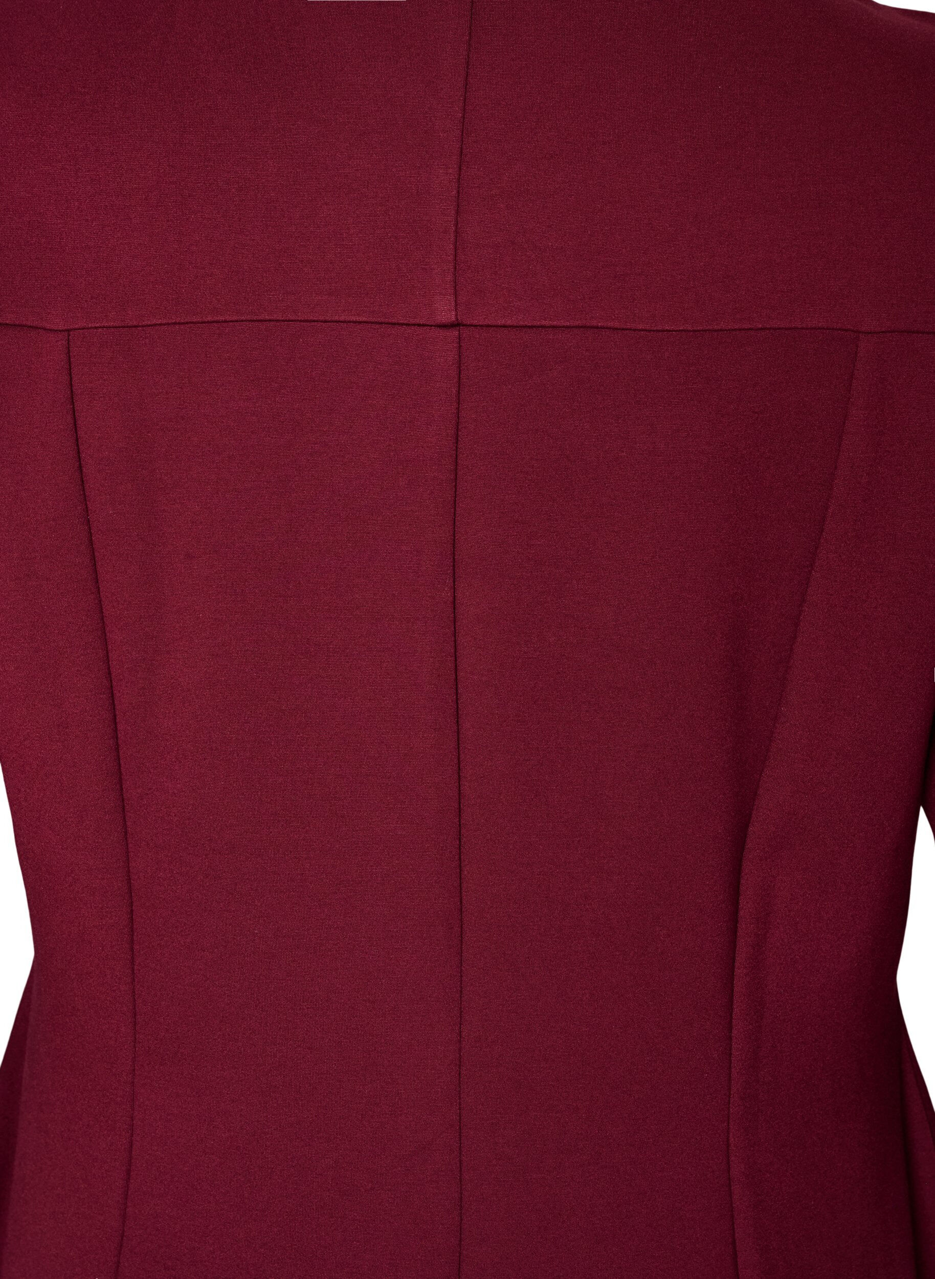 ZizziRobe &eacute;vas&eacute;e manches 3/4, Bordeaux, Packshot image number 3