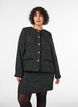 Jupe courte en boucl&eacute;, Noir, Model image number 0