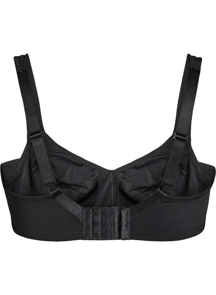 Bequemer BH mit gepolsterten Tr&auml;gern, Schwarz, Packshot image number 1