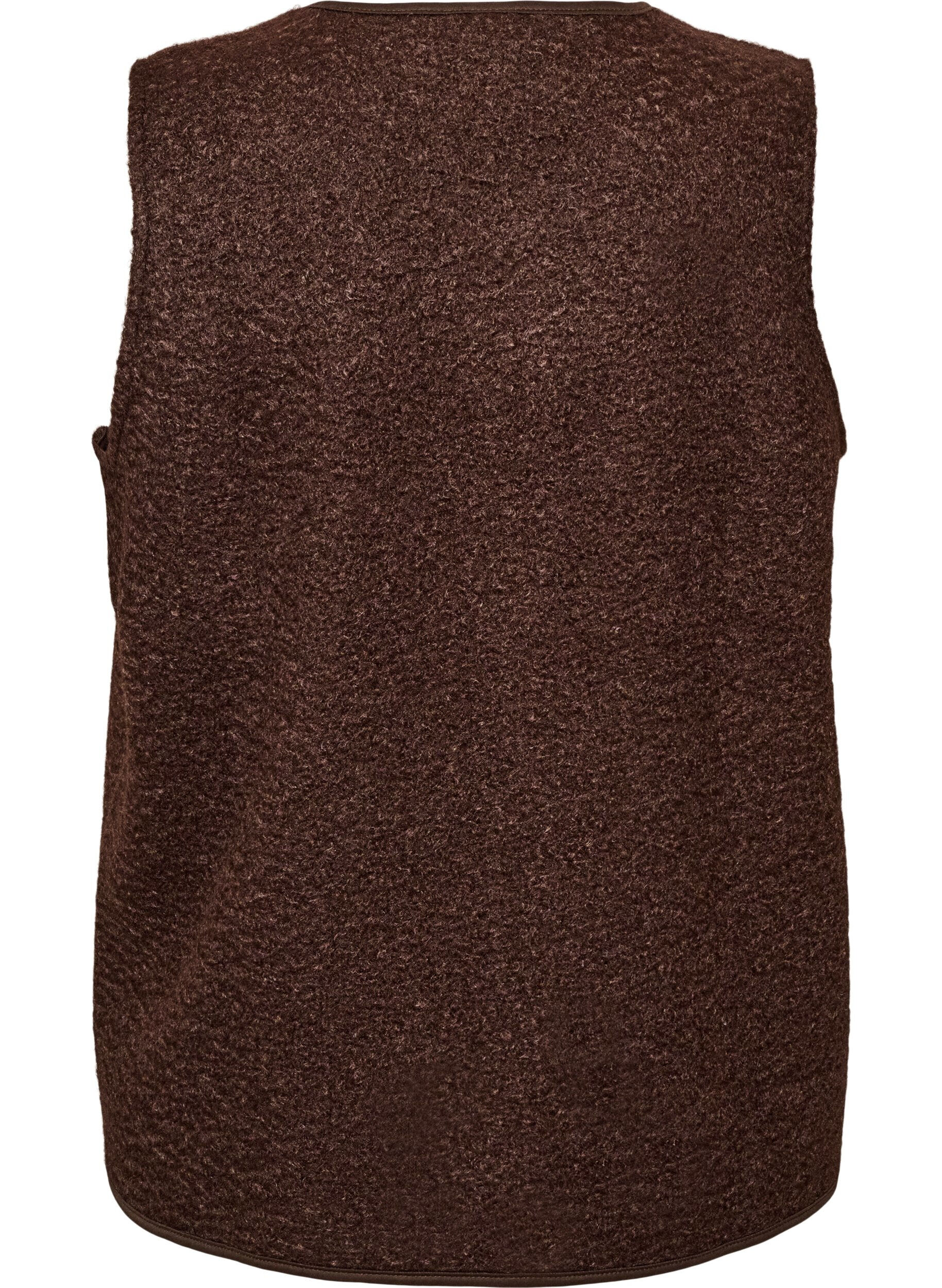 ZizziGilet en polaire avec boutons-pression et poches lat&eacute;rales, Marron, Packshot image number 1