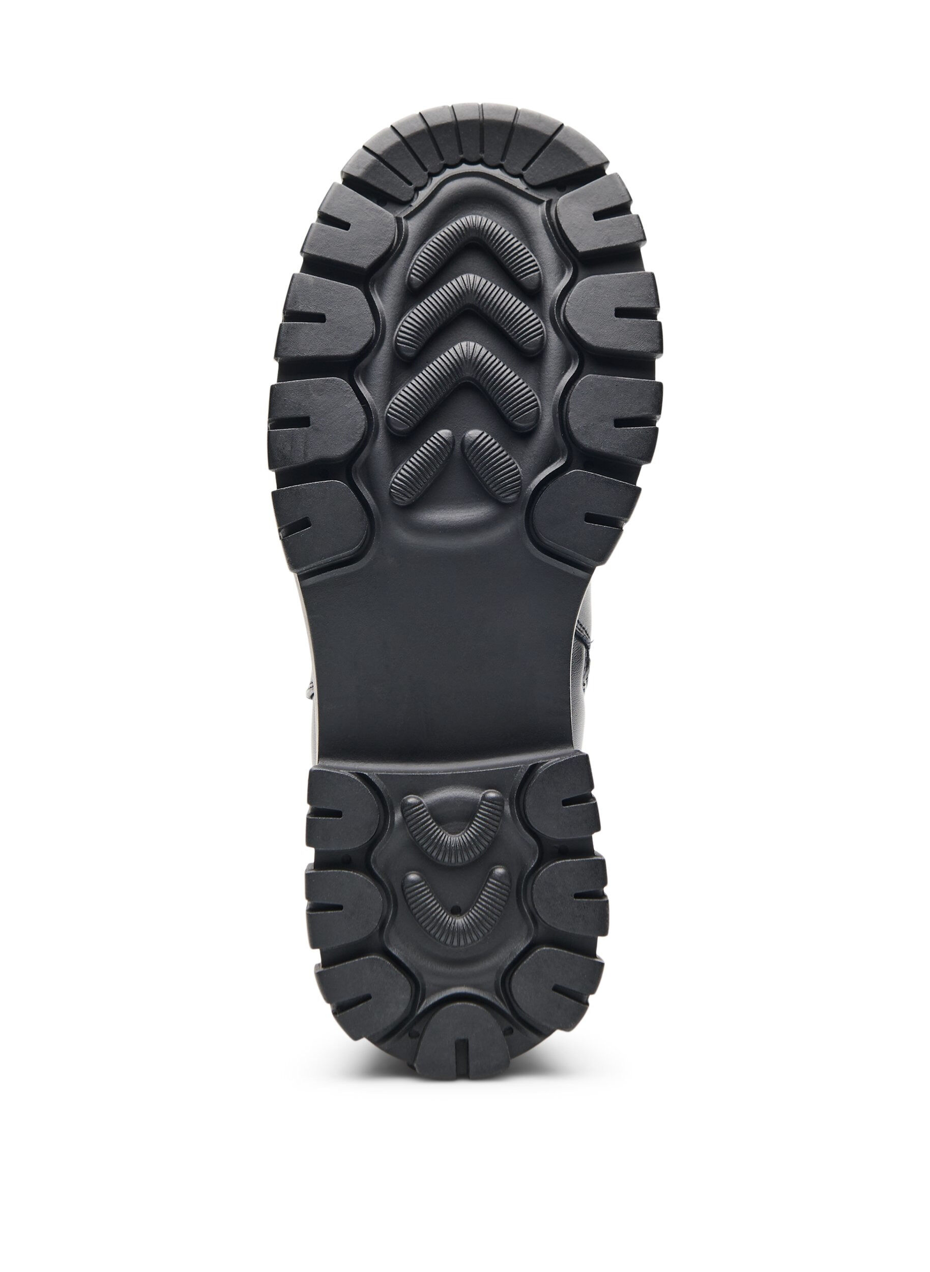 Zizzi Large - Bottines chelsea en cuir &eacute;pais avec fermeture &eacute;clair, Noir, Packshot image number 5