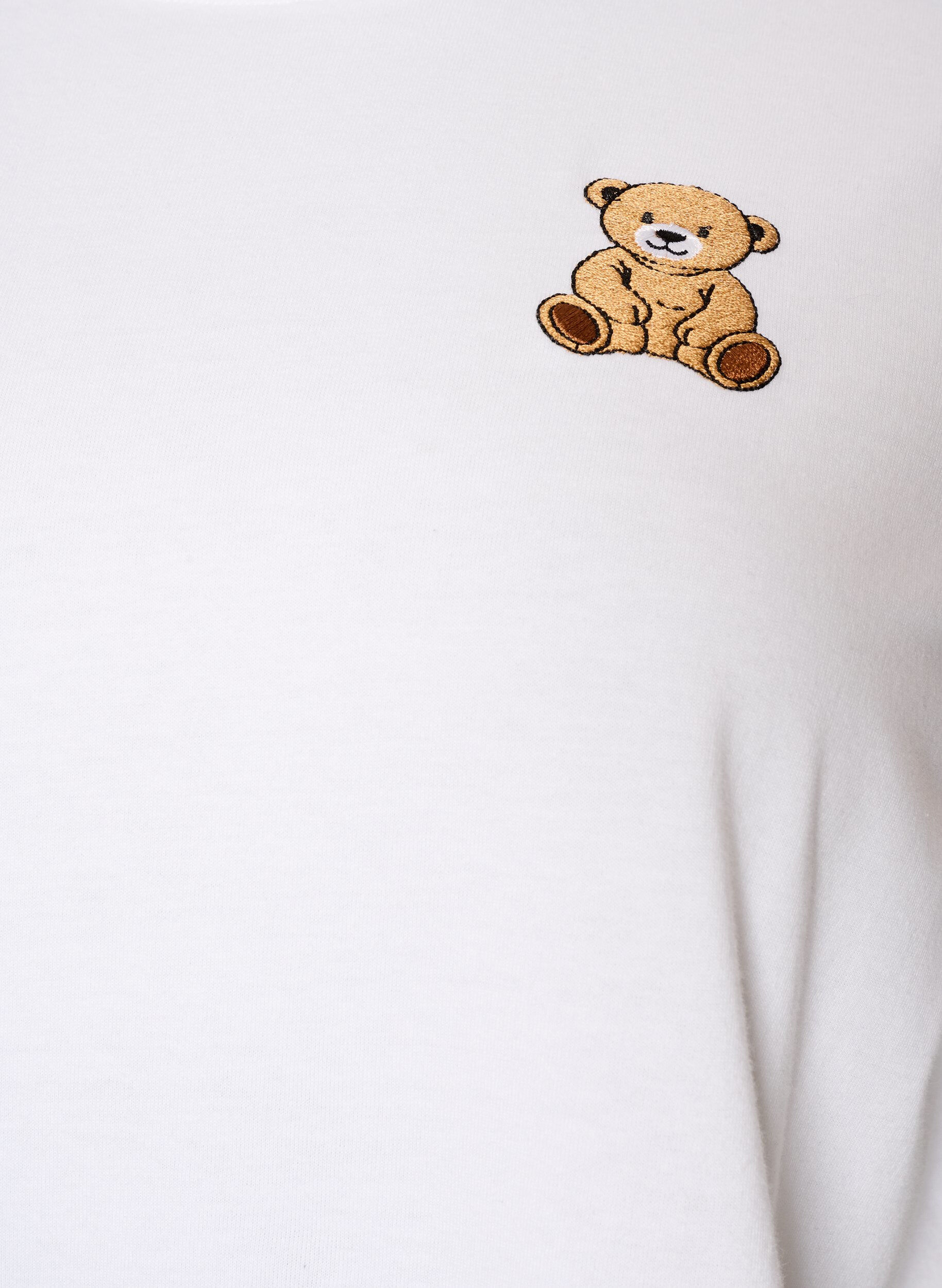 ZizziT-shirt en coton bio avec motif ourson, Blanc, Packshot image number 2