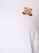 T-shirt en coton bio avec motif ourson, Blanc, Packshot image number 2