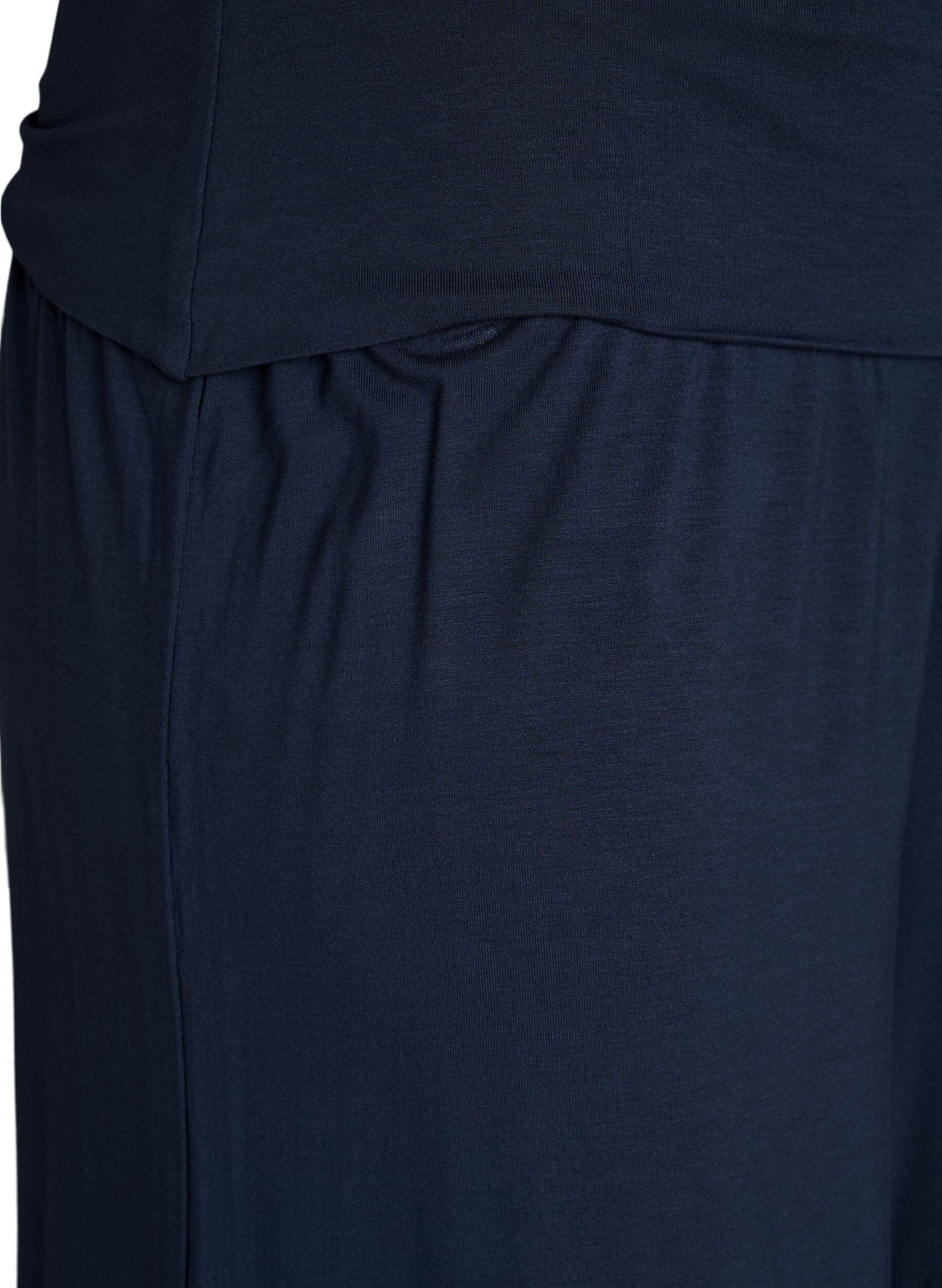 Zizzi Culotte aus Jersey mit hoher Taille, Blau, Packshot image number 2