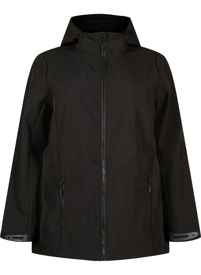  Veste softshell courte avec des poches, Black, Packshot image number 0
