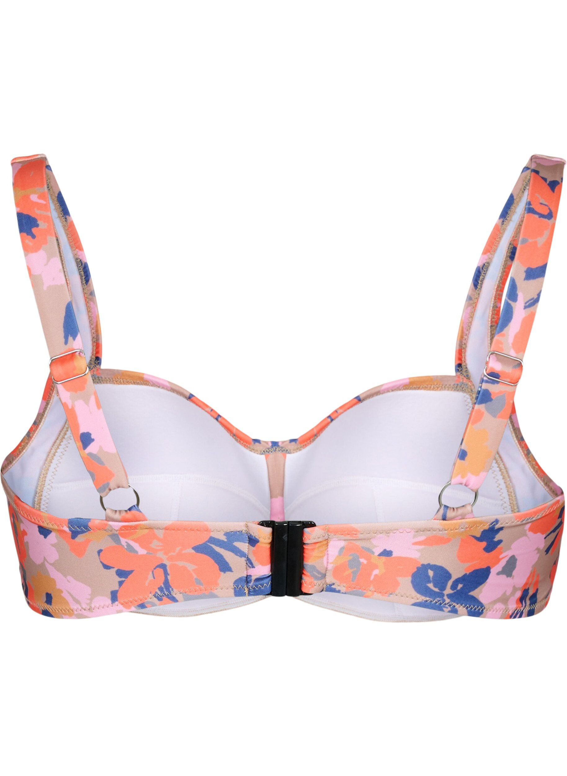 Zizzi Bedrucktes Bikini-Top, Retro Flower, Packshot image number 1