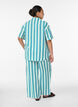 Gestreifte Hose mit hoher Taille und weiten Beinen, Vanille, Model image number 2
