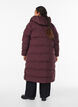Langer Winter-Steppmantel mit Kapuze, Dunkles Bordeaux, Model image number 1