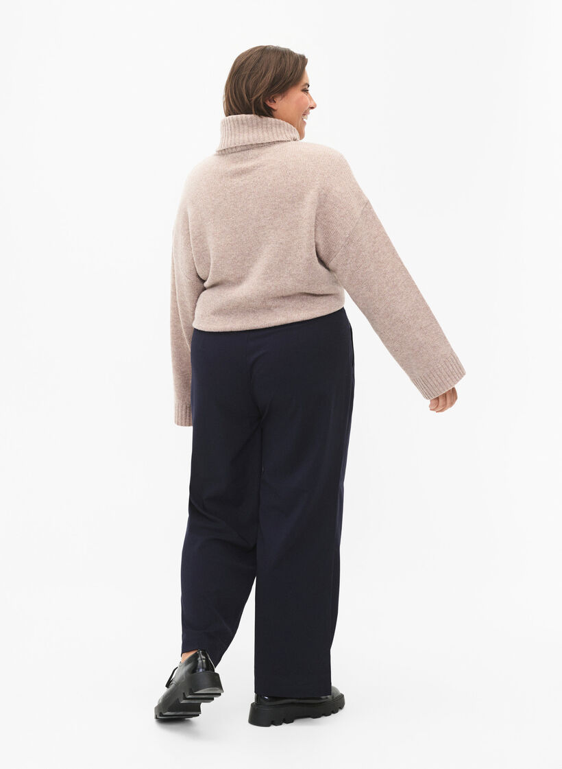 Pantalon classique à coupe droite, Night Sky, Model image number 1