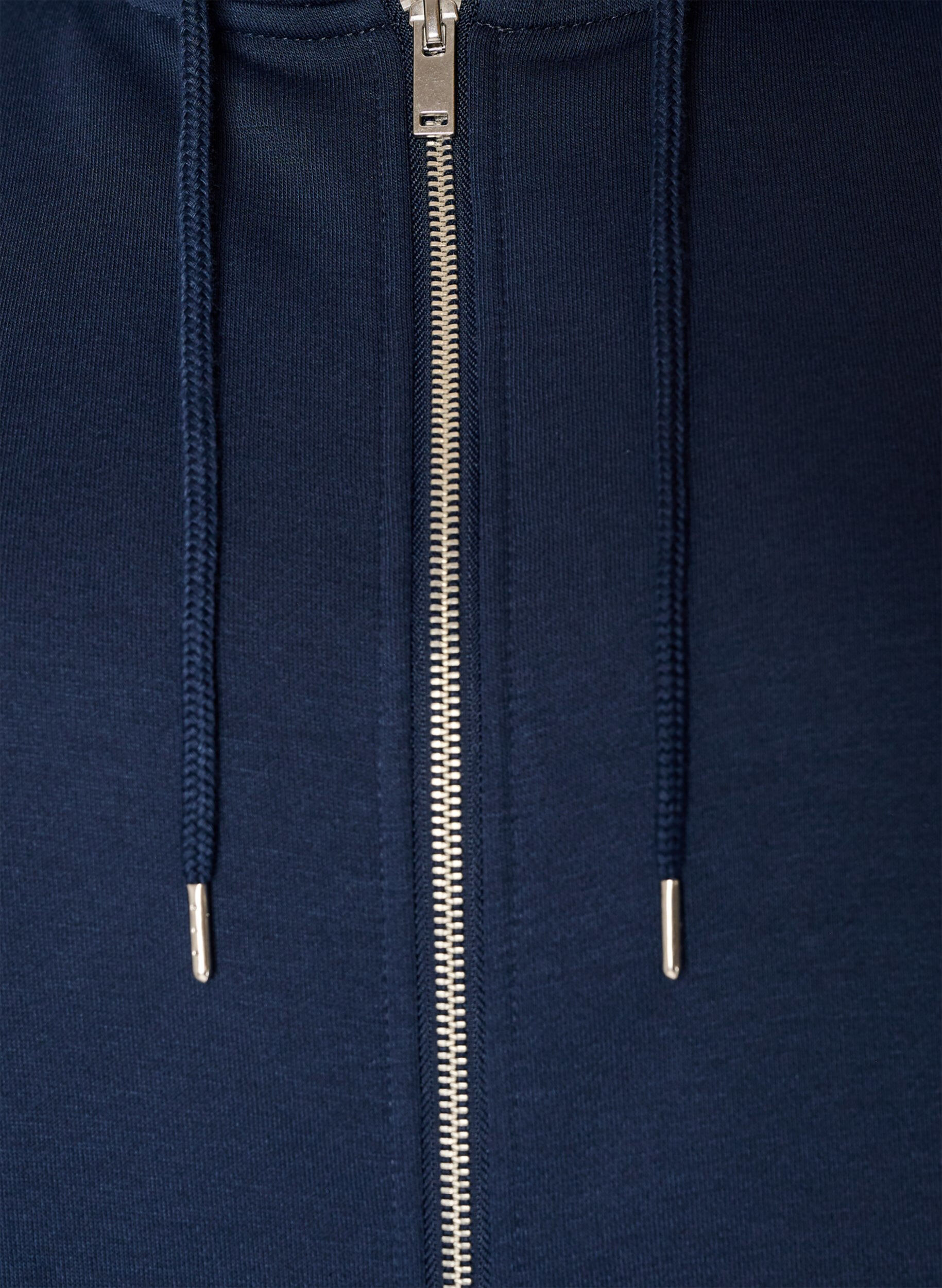 ZizziKapuzensweatshirt mit Rei&szlig;verschluss und Taschen, Blau, Packshot image number 2