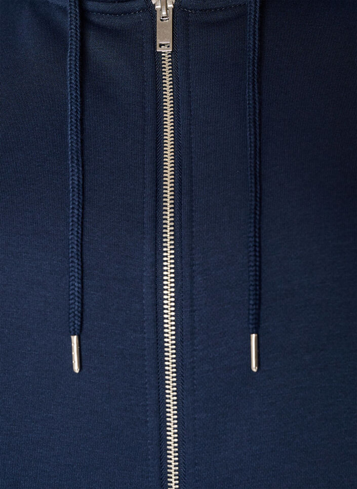 Kapuzensweatshirt mit Rei&szlig;verschluss und Taschen, Blau, Packshot image number 2