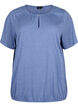 Melange Bluse mit kurzen Pins, Moonlight Blue Mel., Packshot image number 0