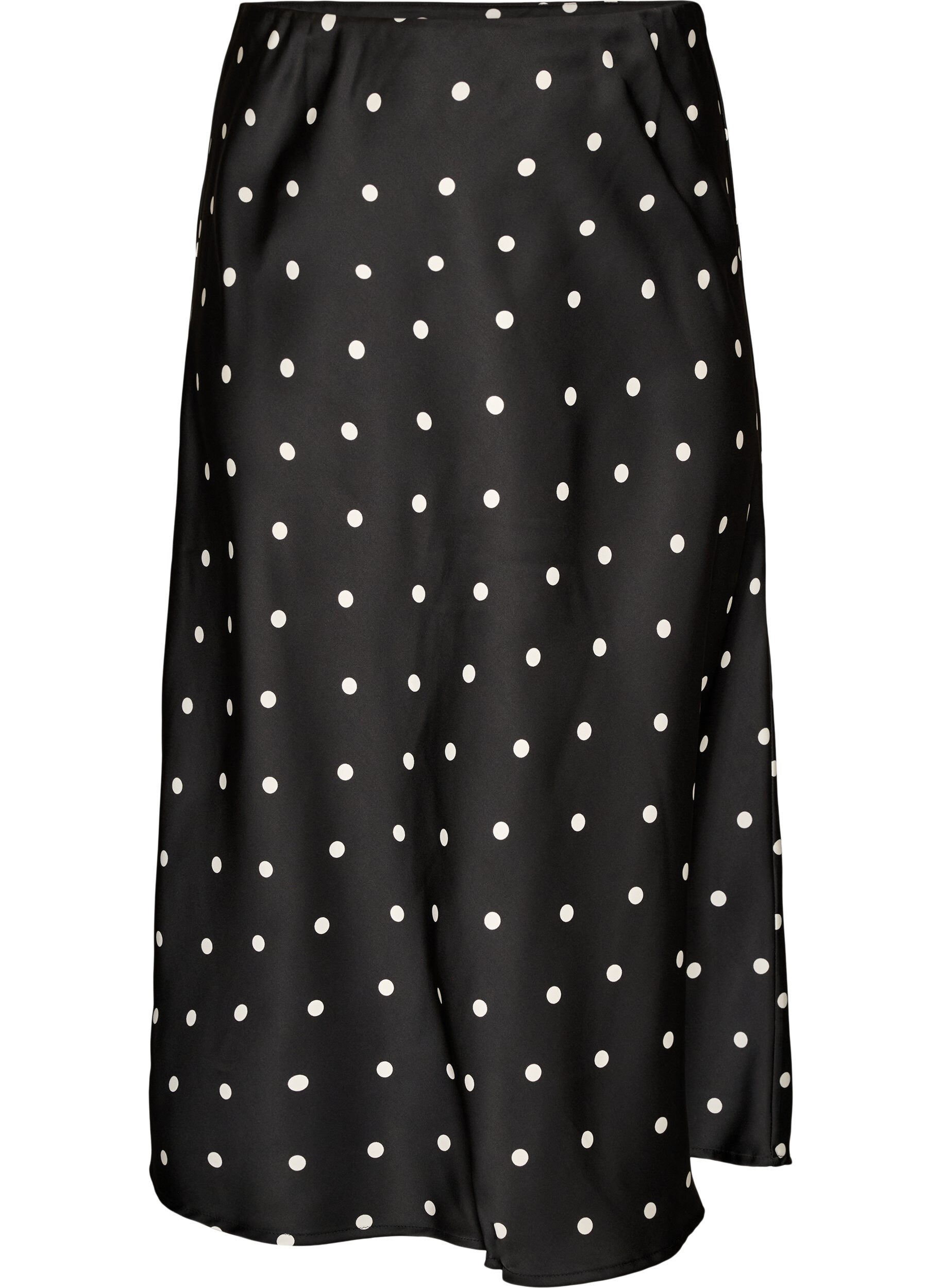 ZizziJupe midi en satin, Noir, Packshot image number 0