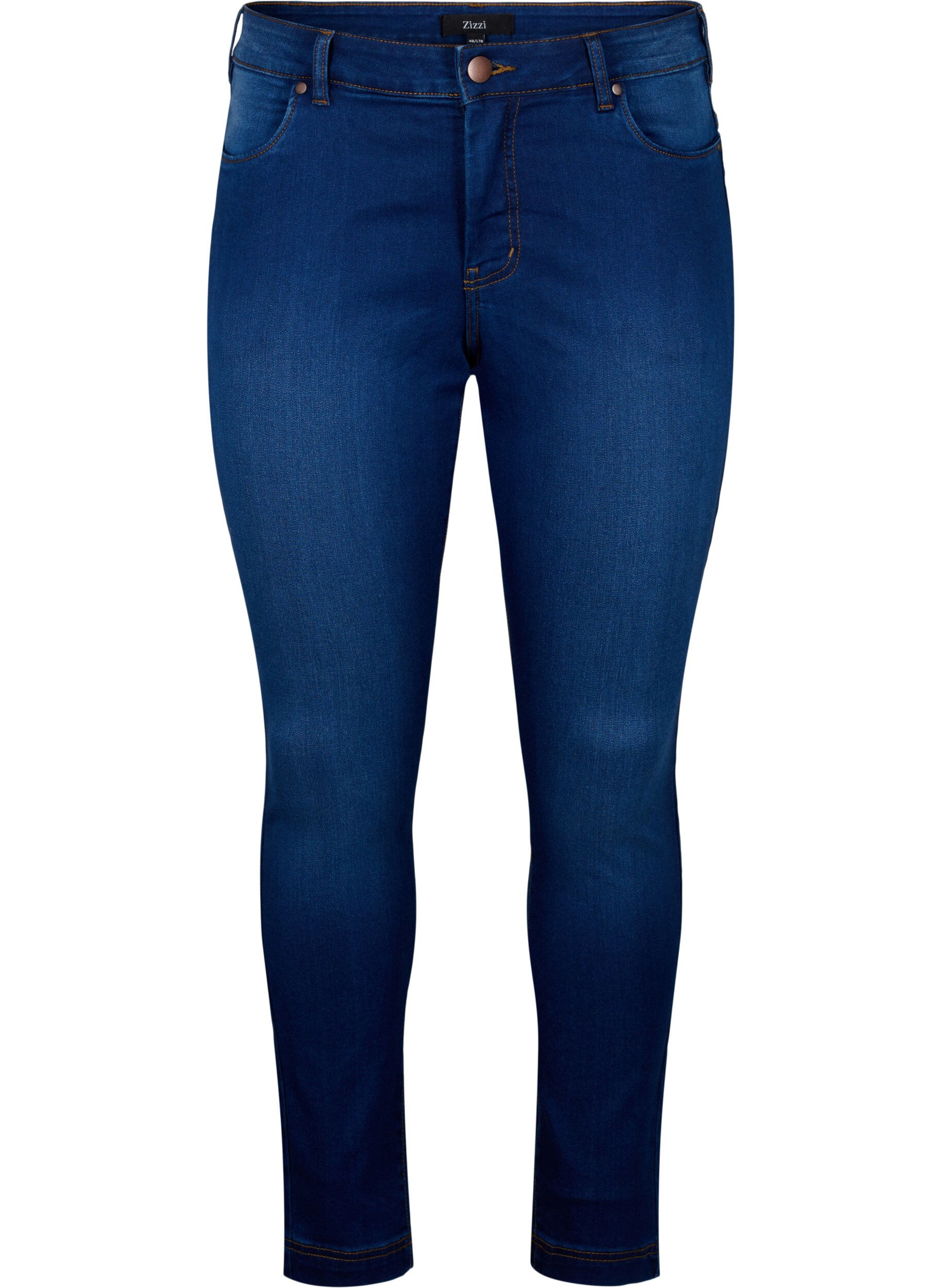 Zizzi Viona Jeans mit normaler Taille, Blau, Packshot image number 0