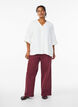 Bluse mit V-Ausschnitt und 3/4-&Auml;rmeln, Vanille, Model image number 1