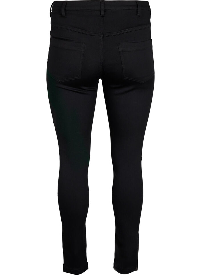 Super Slim Amy Jeans mit aufgestickten Details, Black, Packshot image number 1