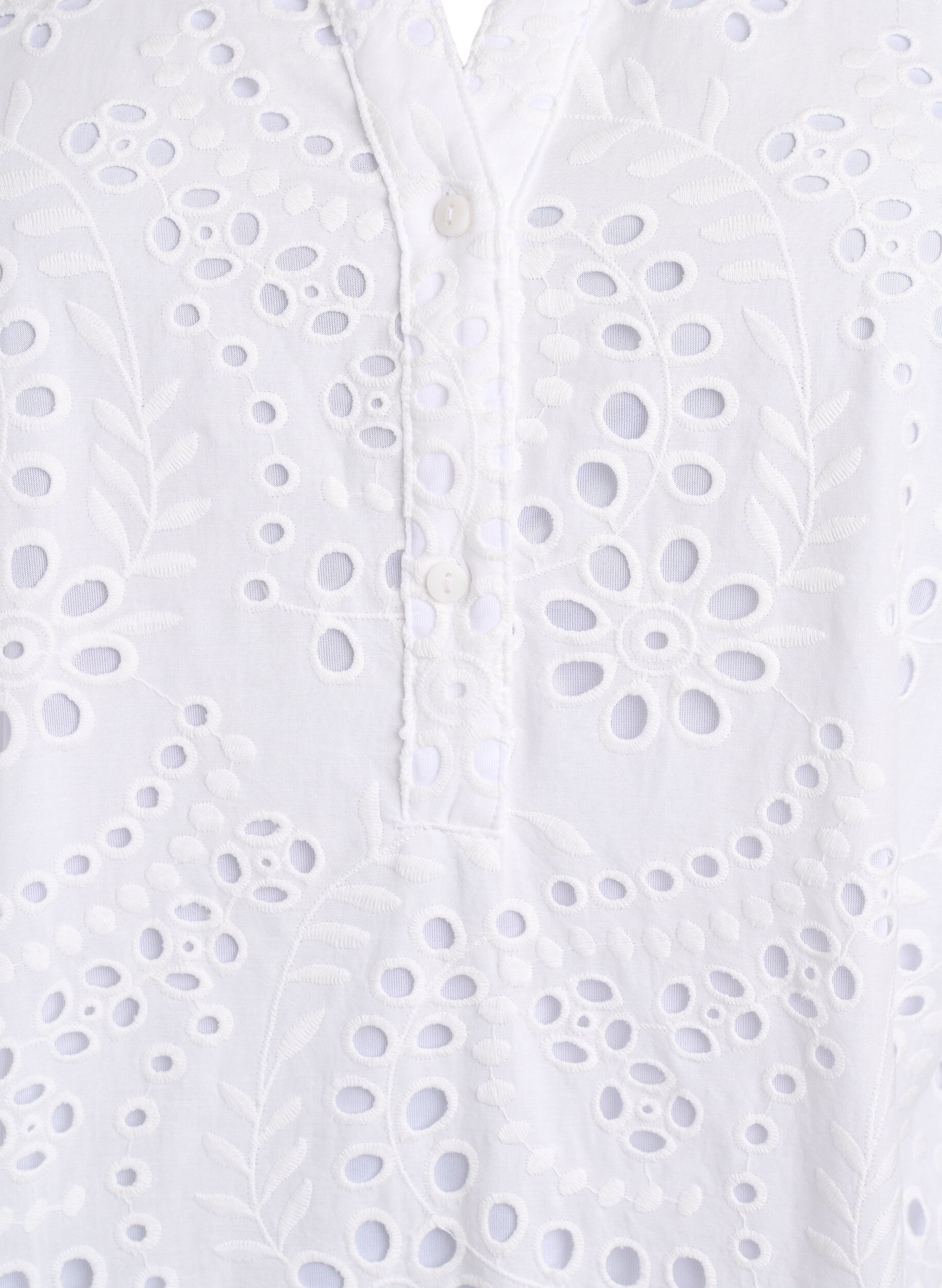 ZizziRobe en broderie anglaise avec manches &agrave; volants, Blanc, Packshot image number 2