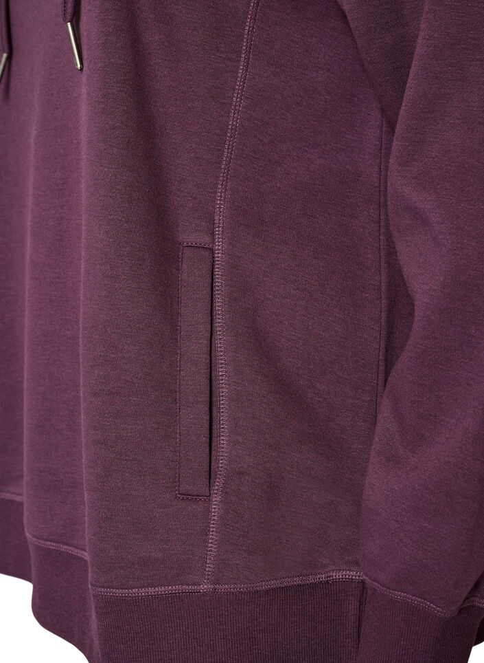 Sweatshirt mit Stehkragen und Taschen, Lila, Packshot image number 3