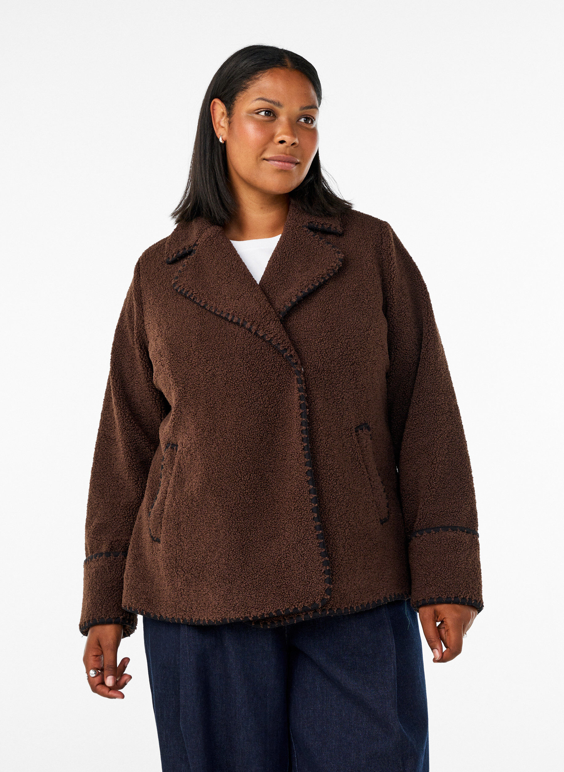 Kapuzensweatshirt mit Rei&szlig;verschluss und Taschen, Gr&uuml;n, Model