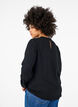 Bluse mit Spitzendetail, Black, Model image number 1