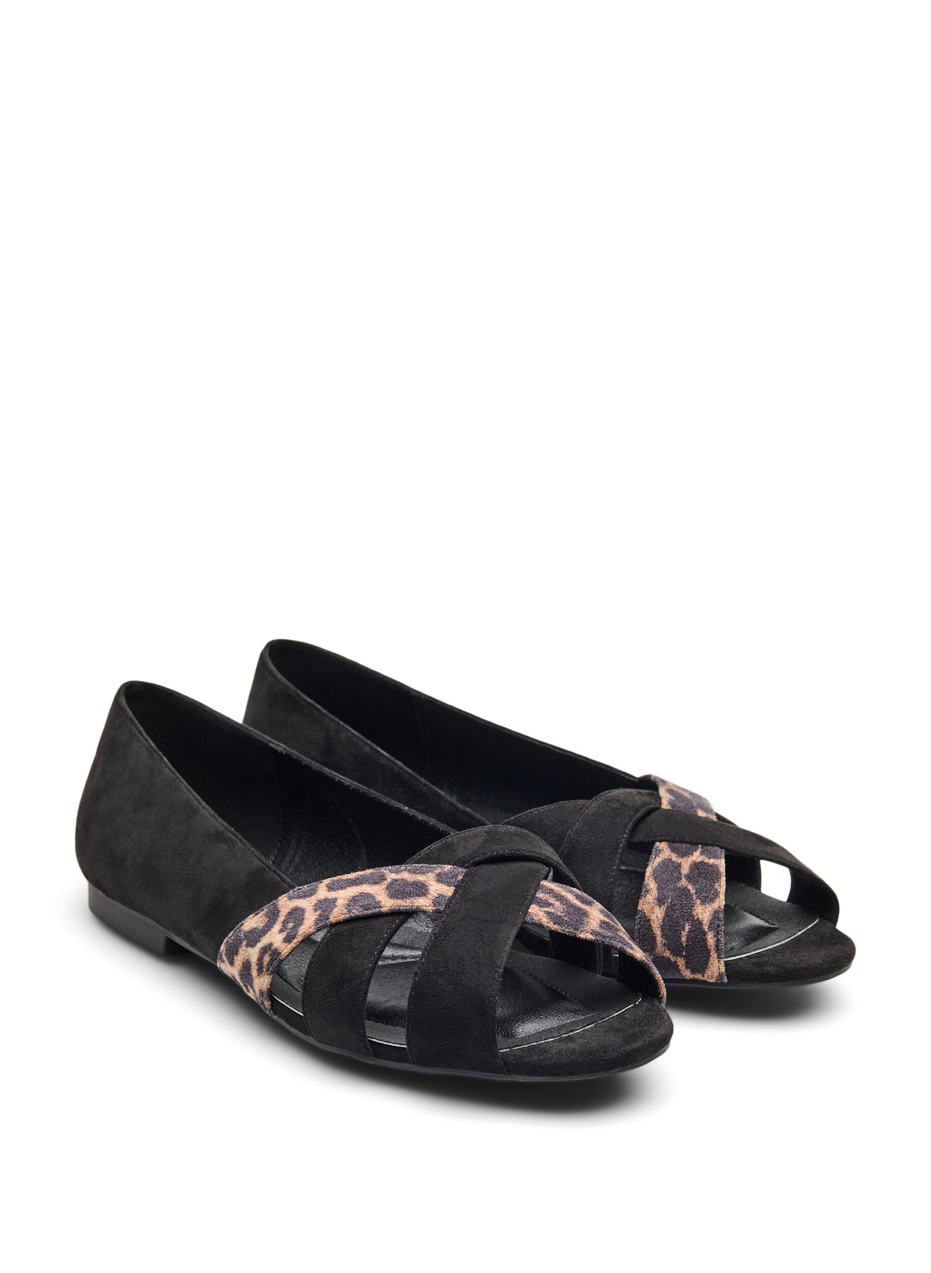 Zizzi Large - Ballerines pointues, Noir, Packshot image number 1