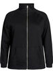 Cardigan sweat avec col montant et zip, Noir, Packshot image number 0