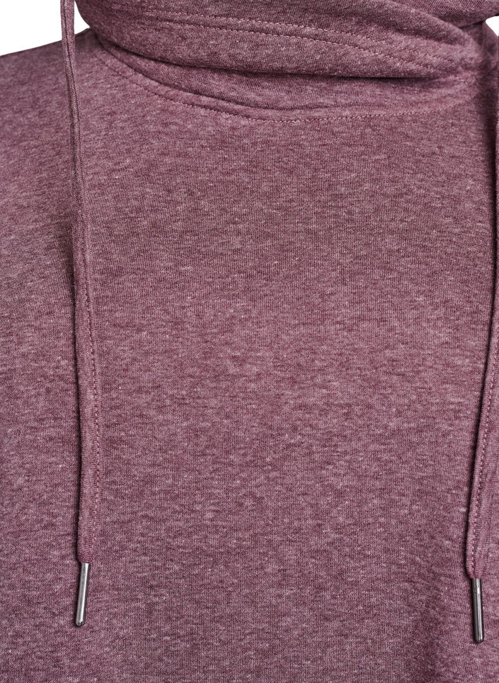 Robe sweat-shirt courte &agrave; col montant et poches, Bordeaux, Packshot image number 2