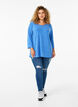 Bluse mit 3/4-Ärmeln und Streifenmuster., Princess Blue Mel., Model image number 2
