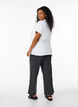 Lockere Hose mit hohem Bund und Taschen, Schwarz, Model image number 2