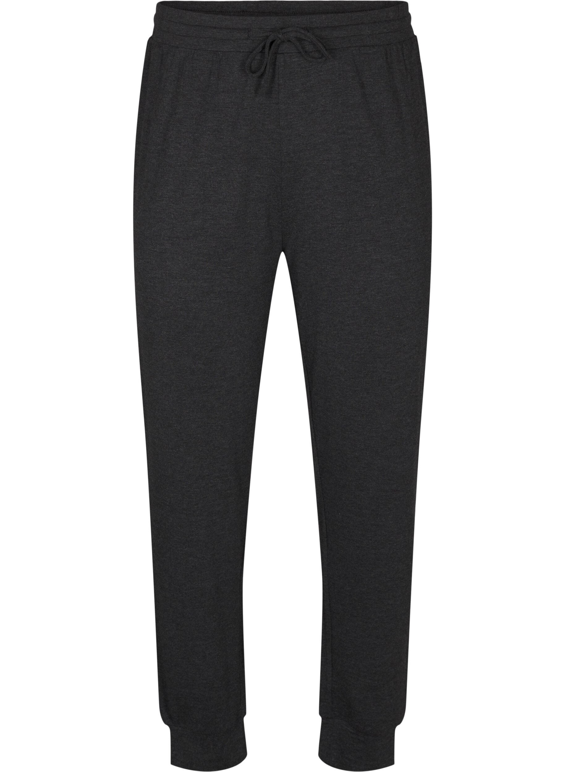Zizzi Jerseyhose mit hoher Taille, Dark Grey Melange, Packshot image number 0
