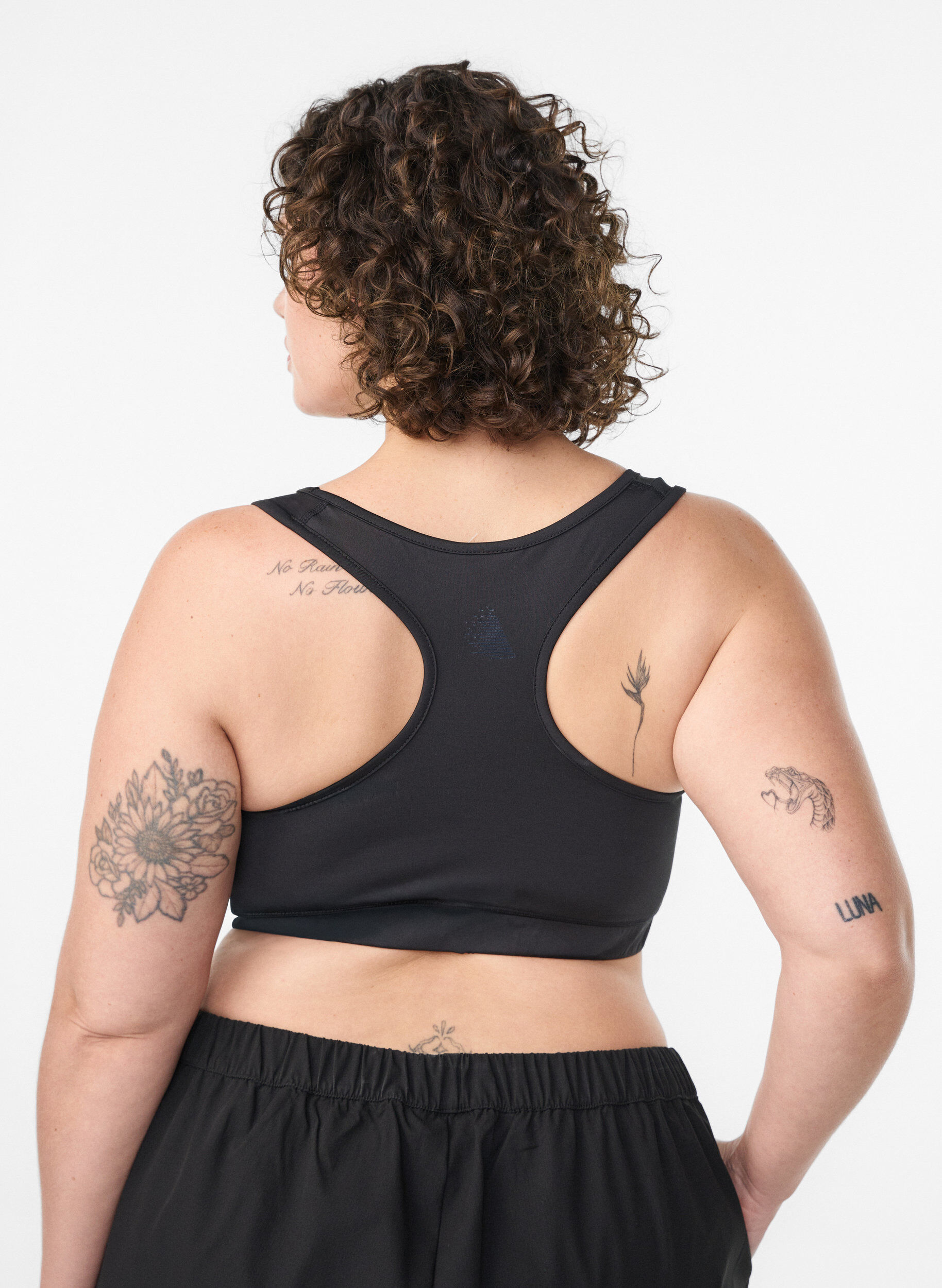 Zizzi Sport-BH mit Racerback, Schwarz, Model image number 2