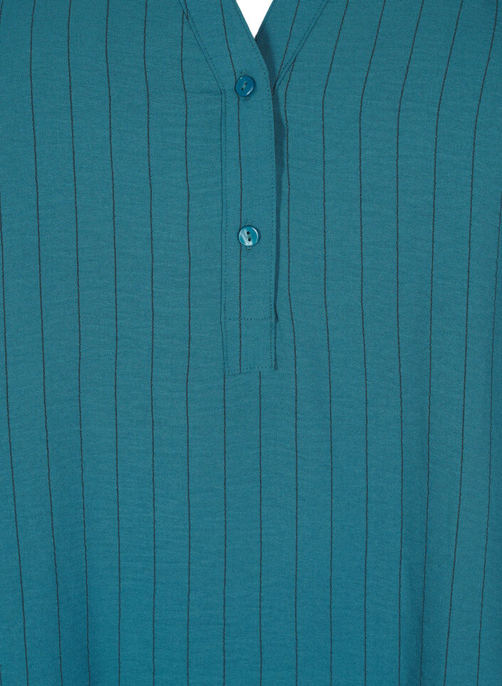 FLASH - Nadelstreifenbluse, Grün, Packshot image number 2