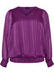 Blouse &agrave; rayures avec coupe ballon, Violet, Packshot image number 0