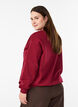 Sweatshirt mit Frottee-Schriftzug, Dunkles Bordeaux, Model image number 2