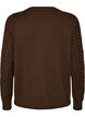 Cardigan en maille torsad&eacute;e avec boutons dor&eacute;s, Marron, Packshot image number 1