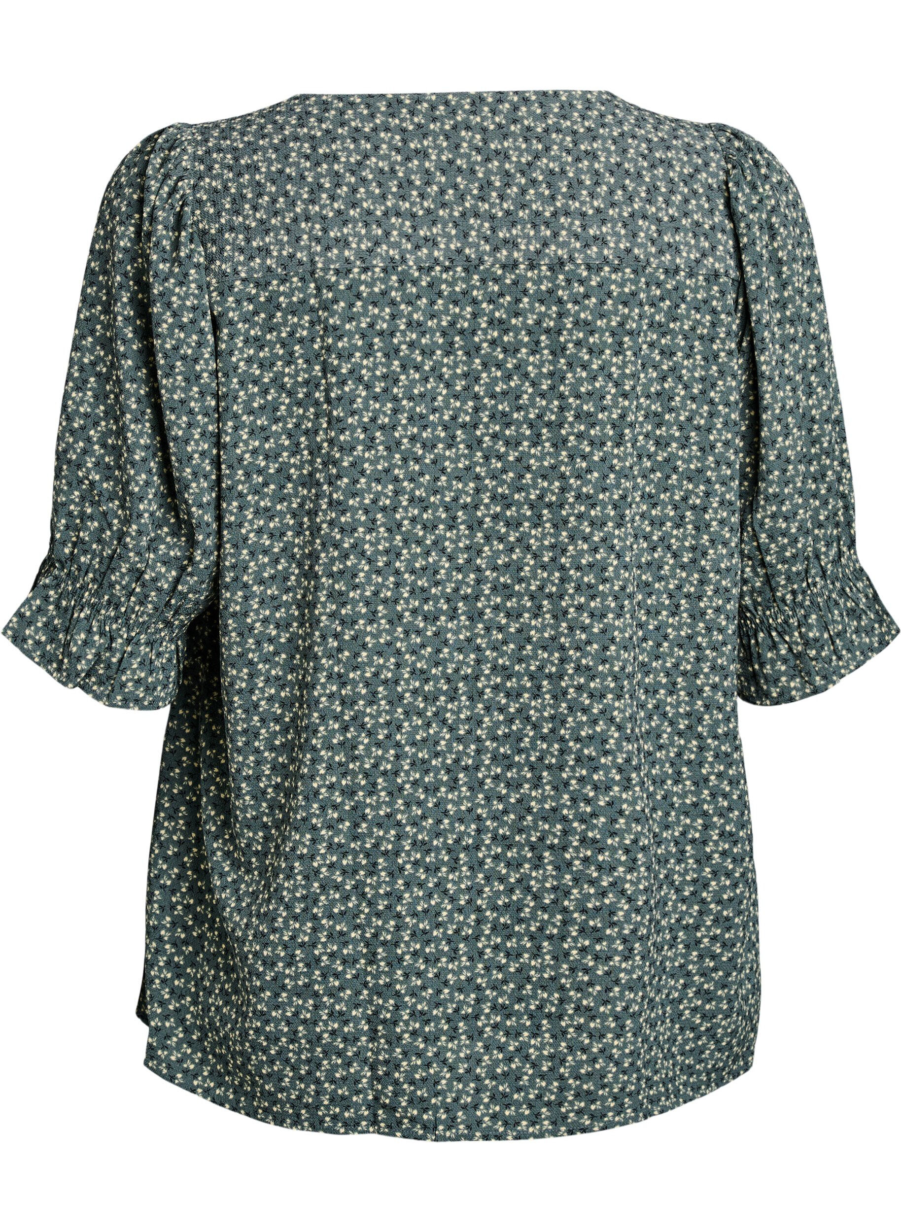 ZizziBluse mit 1/2 &Auml;rmeln, Gr&uuml;n, Packshot image number 1