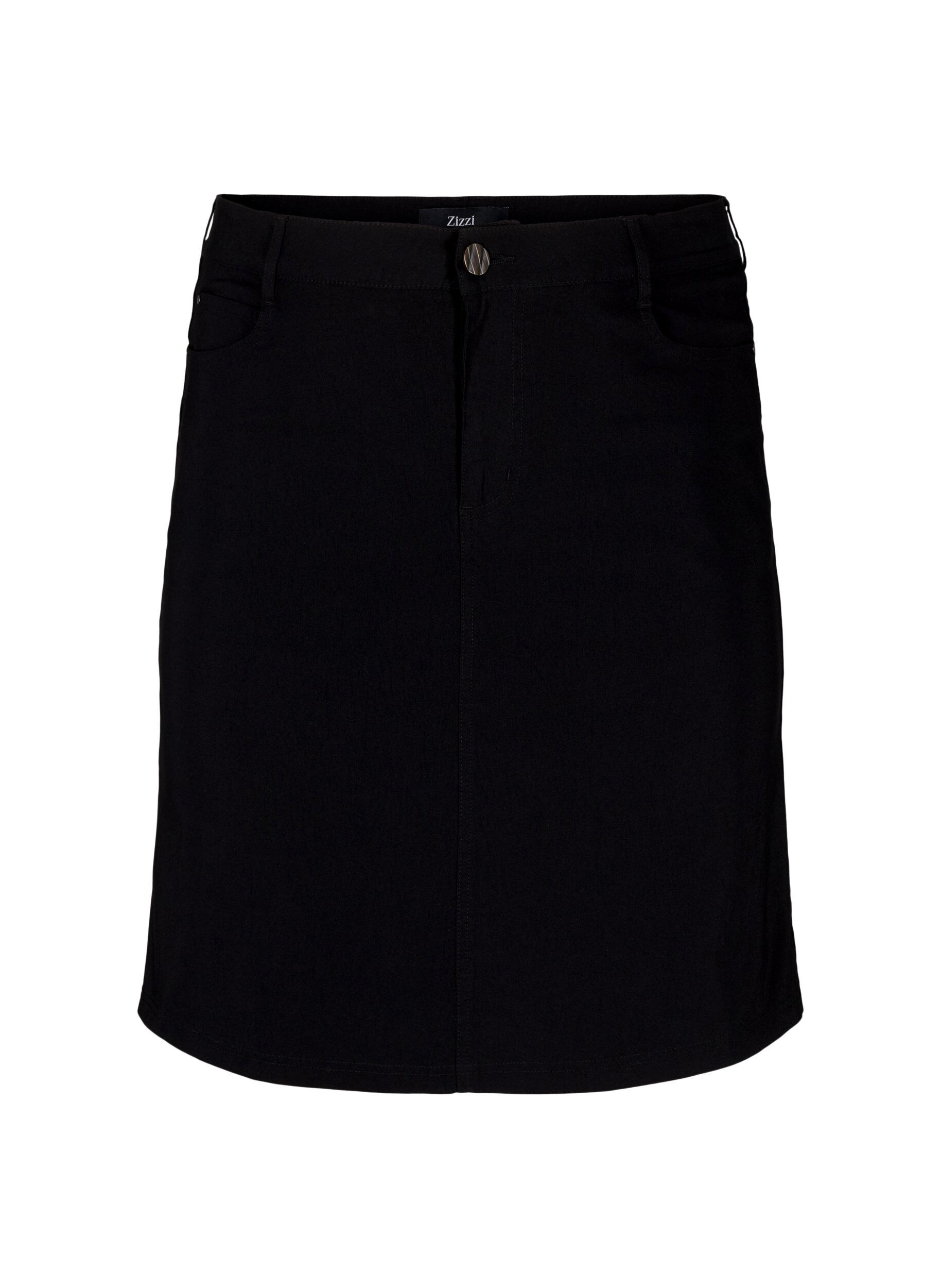 Zizzi Jupe courte avec short int&eacute;gr&eacute;, Noir, Packshot image number 0