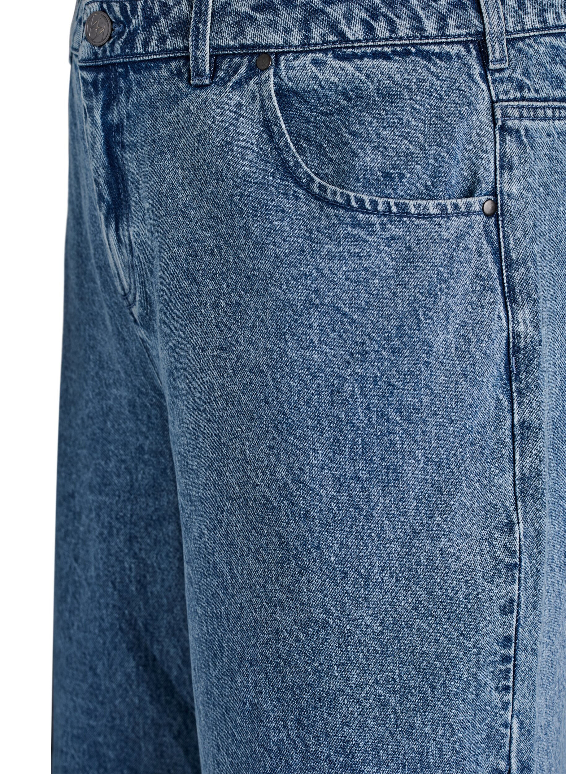 ZizziJean coupe ample avec coutures apparentes, Bleu Clair, Packshot image number 2