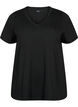 T-shirt à manches courtes avec col en V, Noir, Packshot image number 0