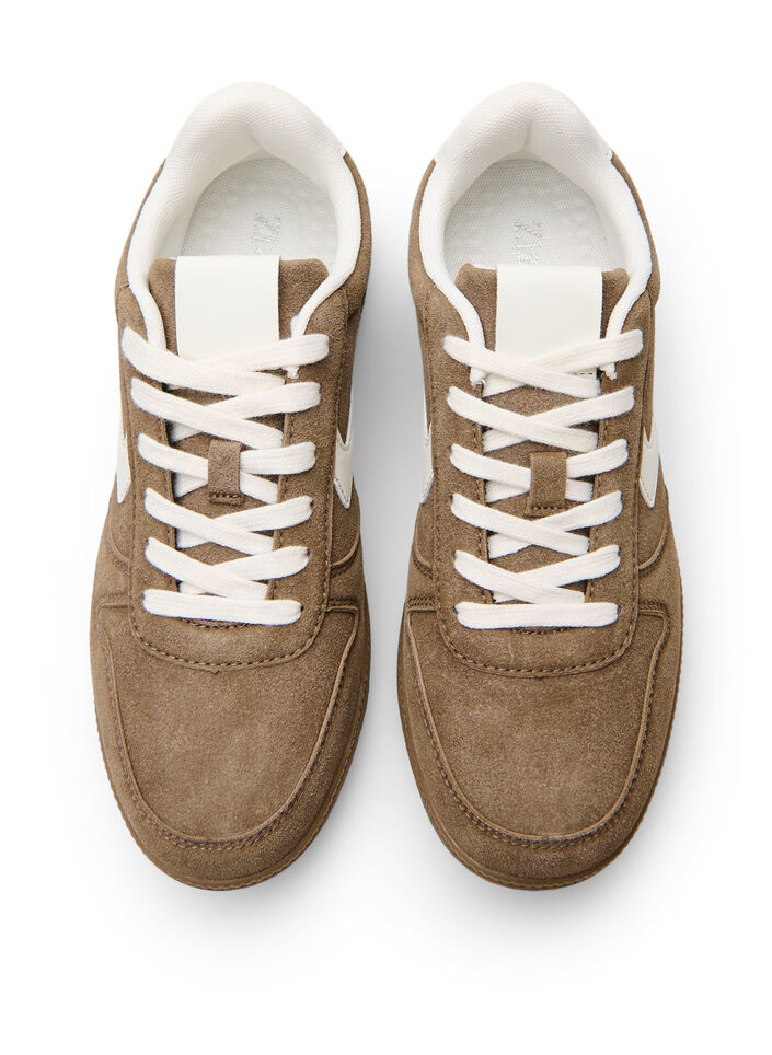 Baskets en faux daim, Marron, Packshot image number 2