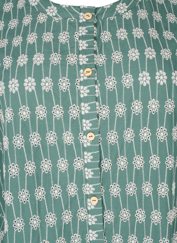 Chemisier en coton à motif floral, Dark Forest, Packshot image number 2