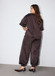 Pantalon ballon en satin avec strass, Marron, Model image number 1