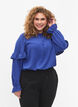 Blouse avec volants et boutons, Deep Ultramarine, Model image number 0