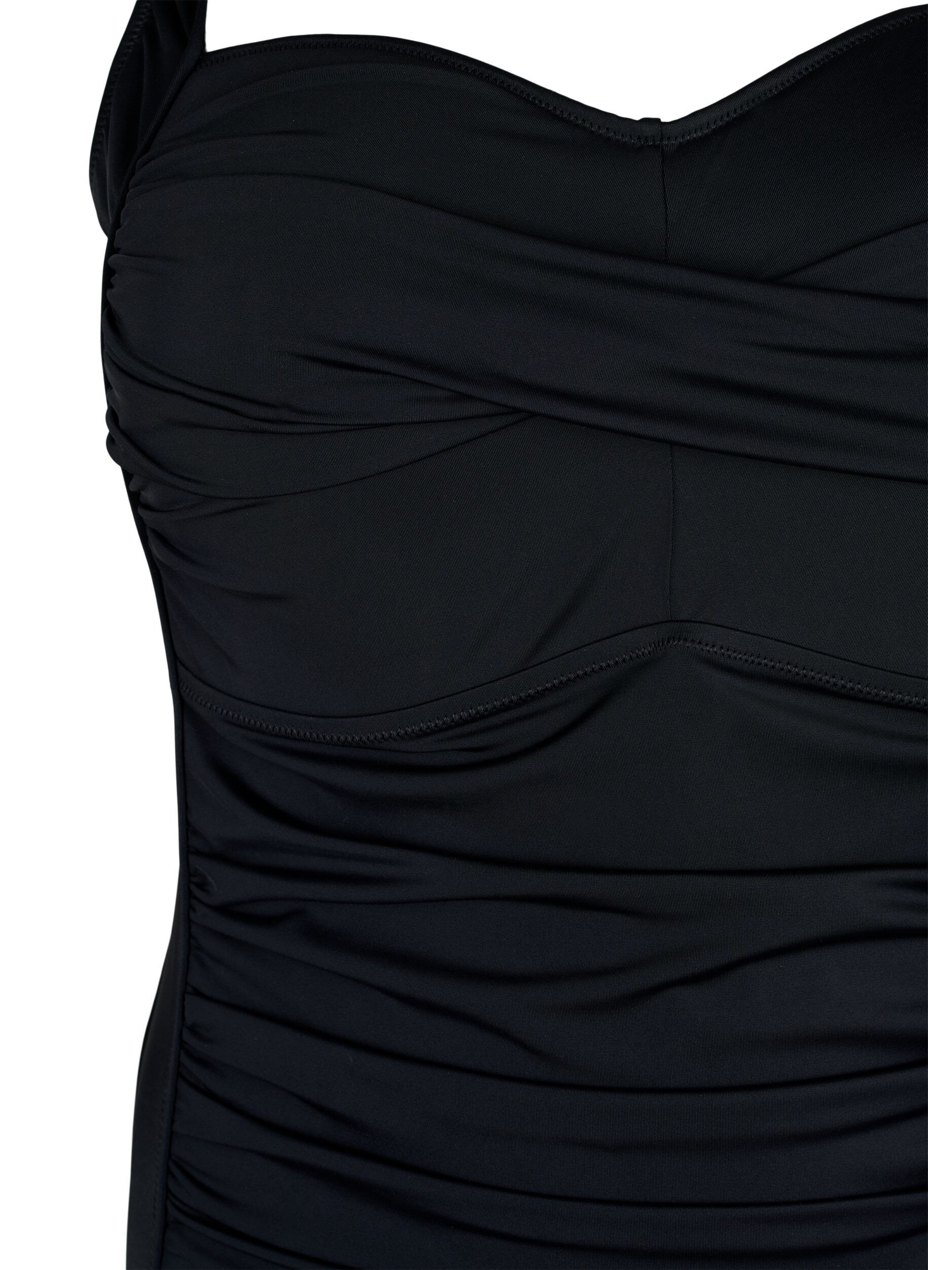ZizziMaillot de bain matelass&eacute; avec draperies, Noir, Packshot image number 2