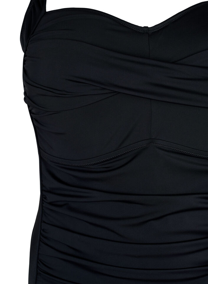 Maillot de bain matelass&eacute; avec draperies, Noir, Packshot image number 2