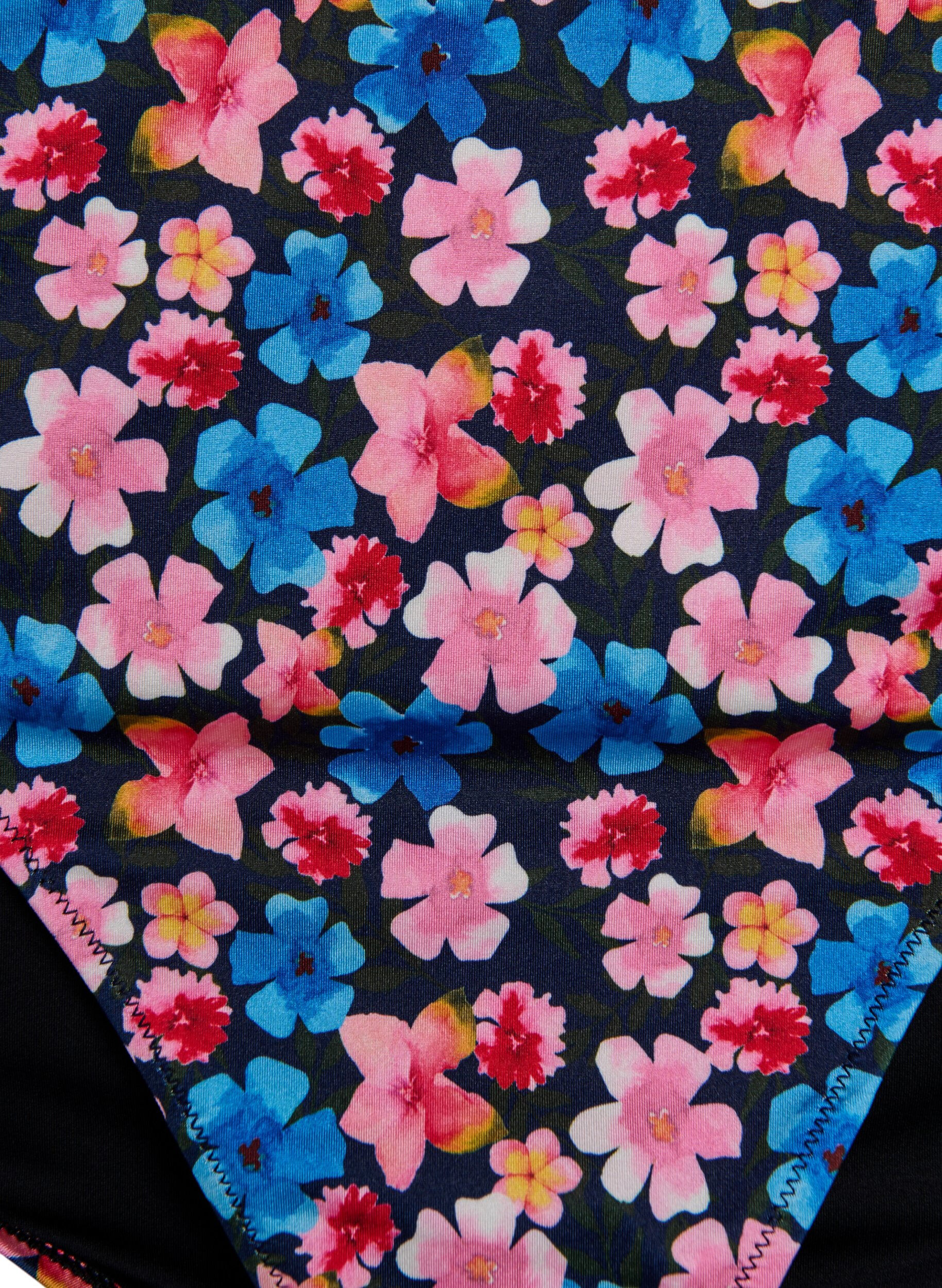 Zizzi Culotte de bikini taille haute &agrave; imprim&eacute; floral, Rose poudr&eacute;e, Packshot image number 2