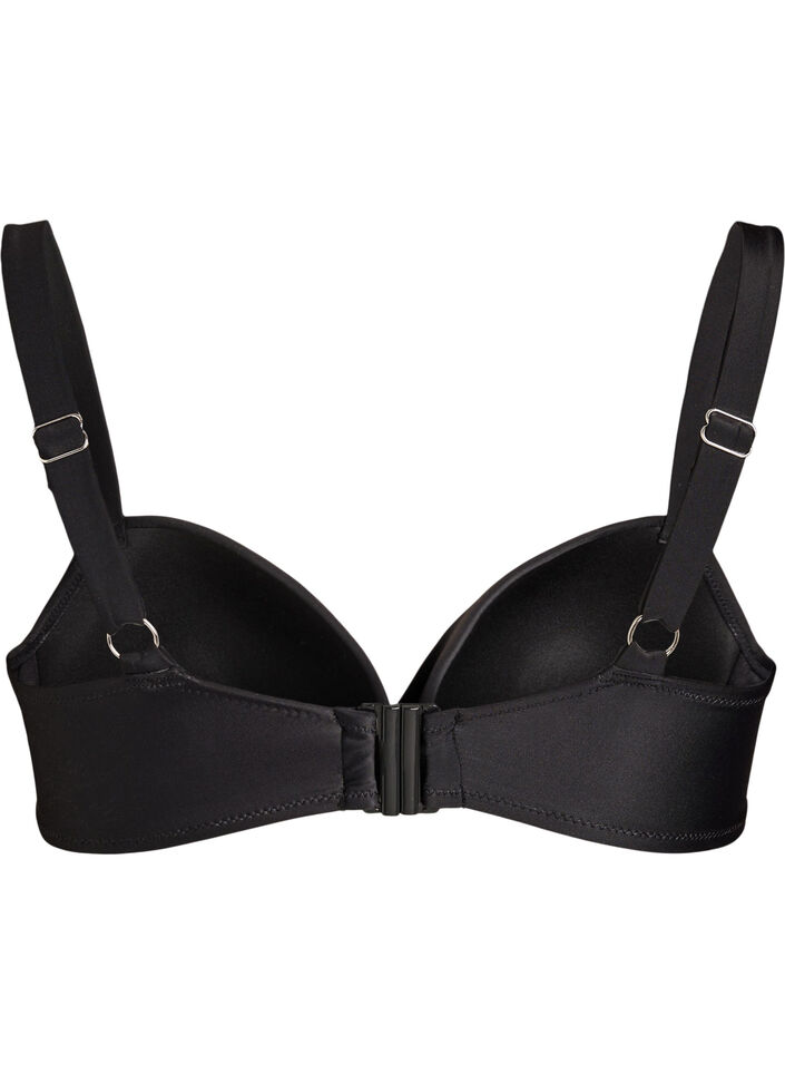 Haut de bikini avec armatures et drap&eacute;, Noir, Packshot image number 1