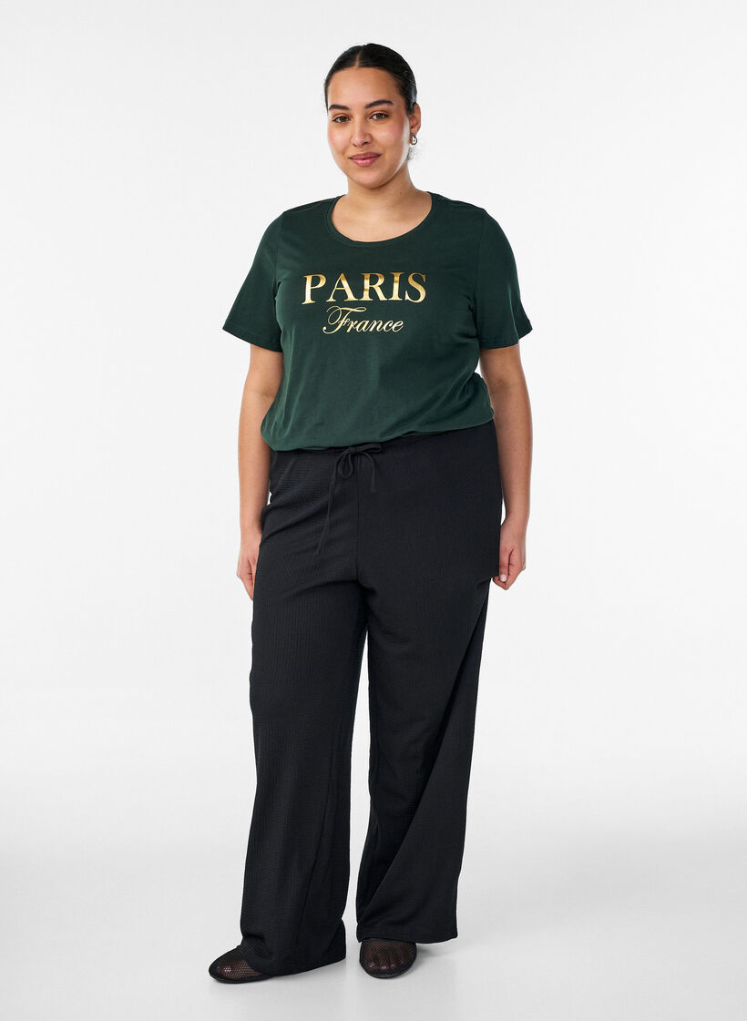 T-shirt imprim&eacute;, Vert, Model image number 1